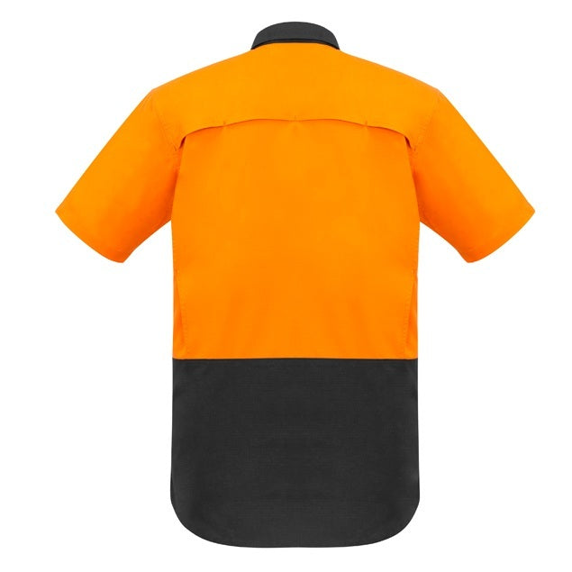 Syzmik ZW815 Mens Rugged Cooling HiVis Spliced S/S Shirt