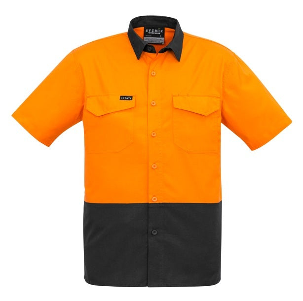 Syzmik ZW815 Mens Rugged Cooling HiVis Spliced S/S Shirt