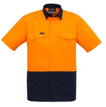 Syzmik ZW815 Mens Rugged Cooling HiVis Spliced S/S Shirt