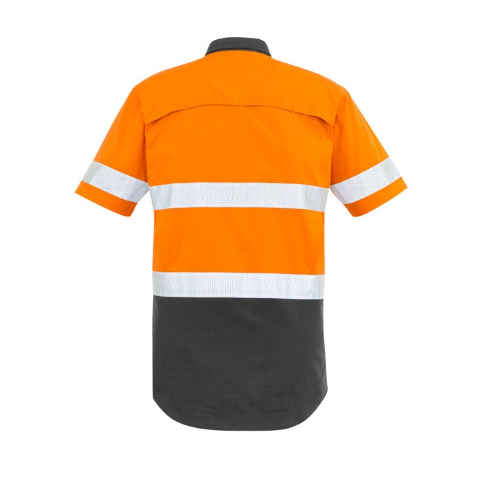 Syzmik ZW835 Mens Rugged Cooling Taped HiVis Spliced S/S Shirt