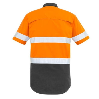 Syzmik ZW835 Mens Rugged Cooling Taped HiVis Spliced S/S Shirt