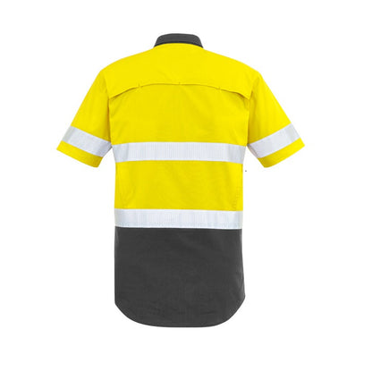 Syzmik ZW835 Mens Rugged Cooling Taped HiVis Spliced S/S Shirt