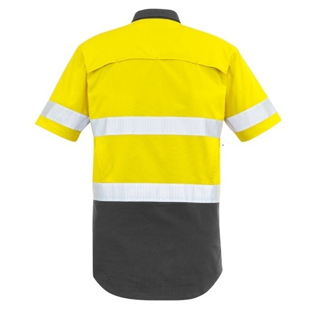 Syzmik ZW835 Mens Rugged Cooling Taped HiVis Spliced S/S Shirt