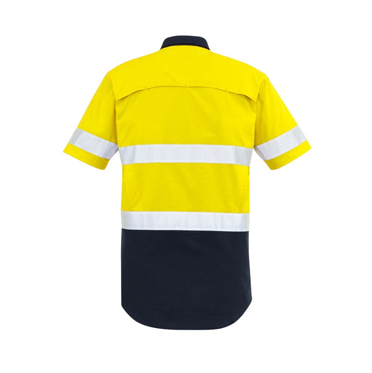 Syzmik ZW835 Mens Rugged Cooling Taped HiVis Spliced S/S Shirt