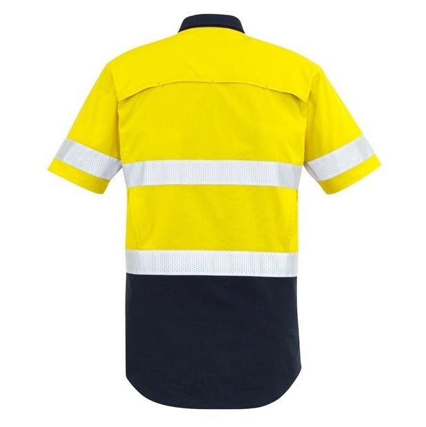 Syzmik ZW835 Mens Rugged Cooling Taped HiVis Spliced S/S Shirt
