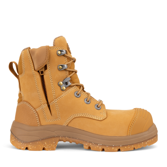 Wheat coloured Oliver 59-432Z 150mm Womens Zip Sided Bump Cap Composite Boot