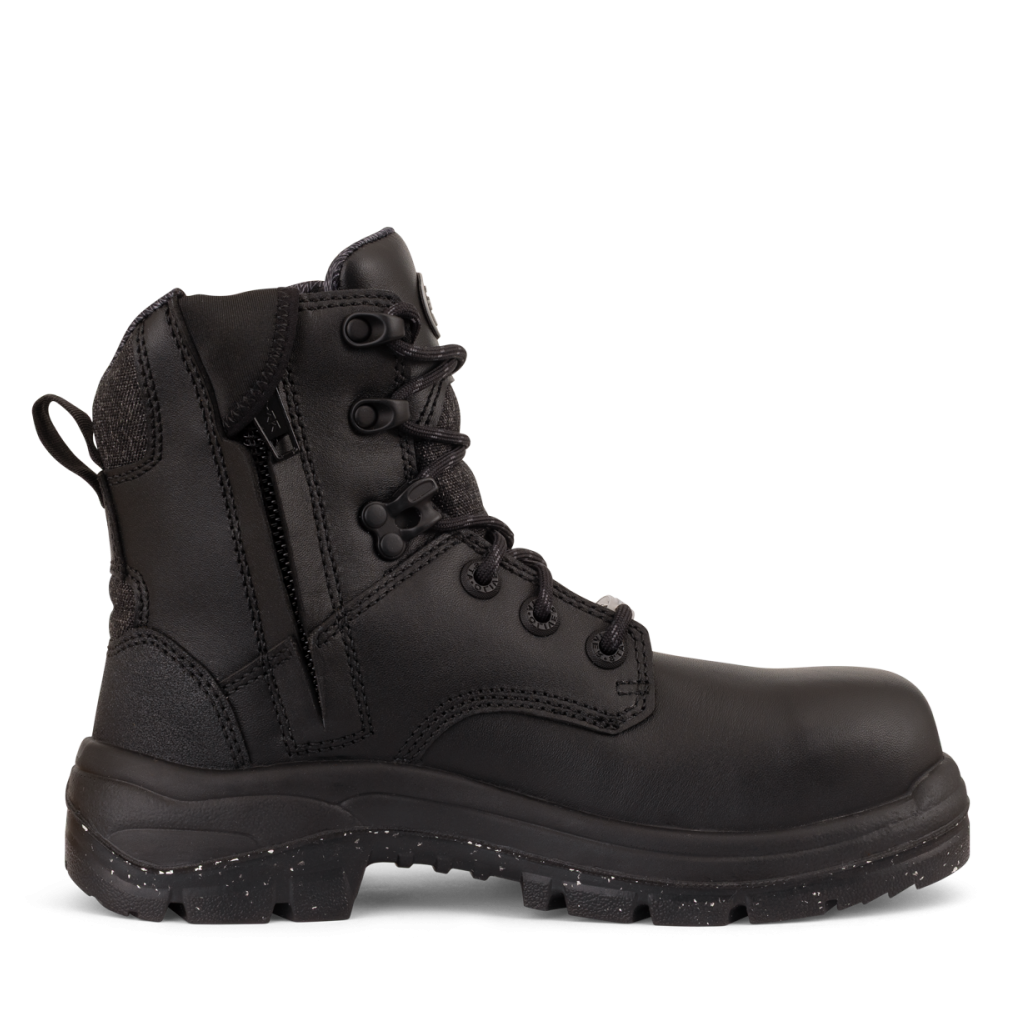 Black leather Heat resistant Oliver 59-446Z 150mm Womens Zip Sided Composite Boot