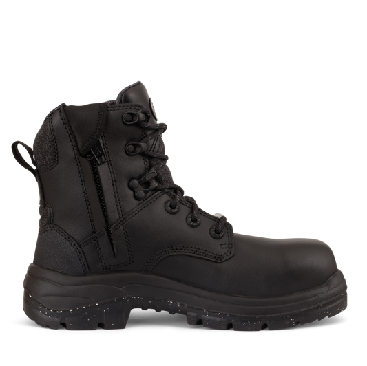 Black leather Heat resistant Oliver 59-446Z 150mm Womens Zip Sided Composite Boot