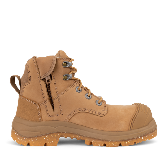 Wheat coloured Oliver 59-450Z 130mm Womens Zip Sided Bump Cap Composite Boot
