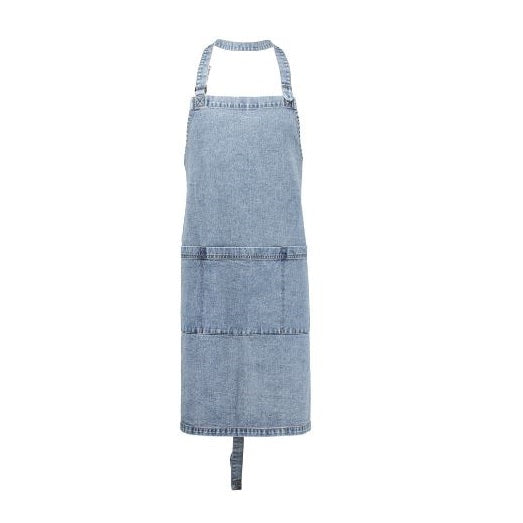 Mens or womens light blue modern washed denim stylish work apron Biz Collection BA40 Clout Apron