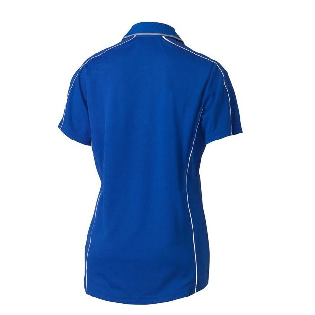 Bisley BKL1425 Ladies Work Cool Mesh Polo Shirt Navy colour - Back view