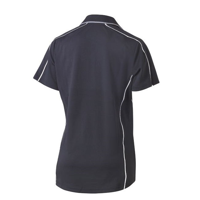 Bisley BKL1425 Ladies Work Cool Mesh Polo Shirt Navy colour -Back view