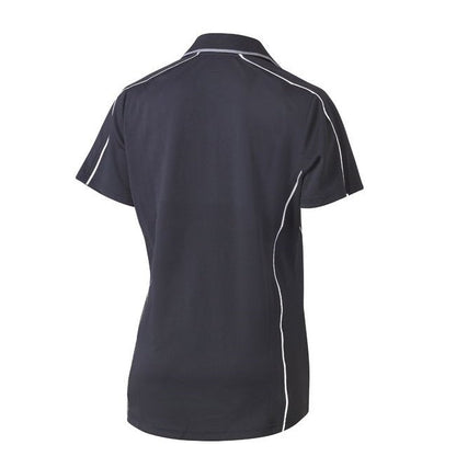Bisley BKL1425 Ladies Work Cool Mesh Polo Shirt Navy colour -Back view