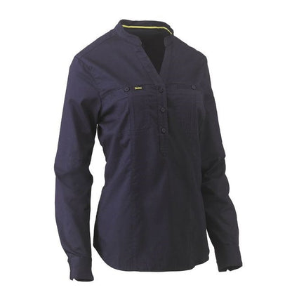 Bisley BLC6063 Womens Stretch V-Neck Closed Front Shirt