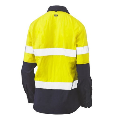 Bisley BLC6064T Womens Taped HiVis Stretch V-Neck Shirt