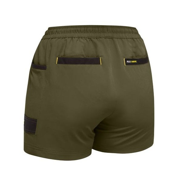 Bisley BSHL1331 Womens Flex And Move 4-way Stretch Elastic Waist Short