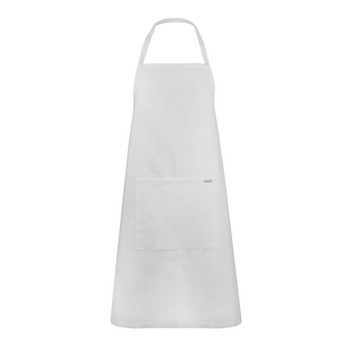 Chefscraft CA003 Full Bib Apron with Pocket - White - Front View