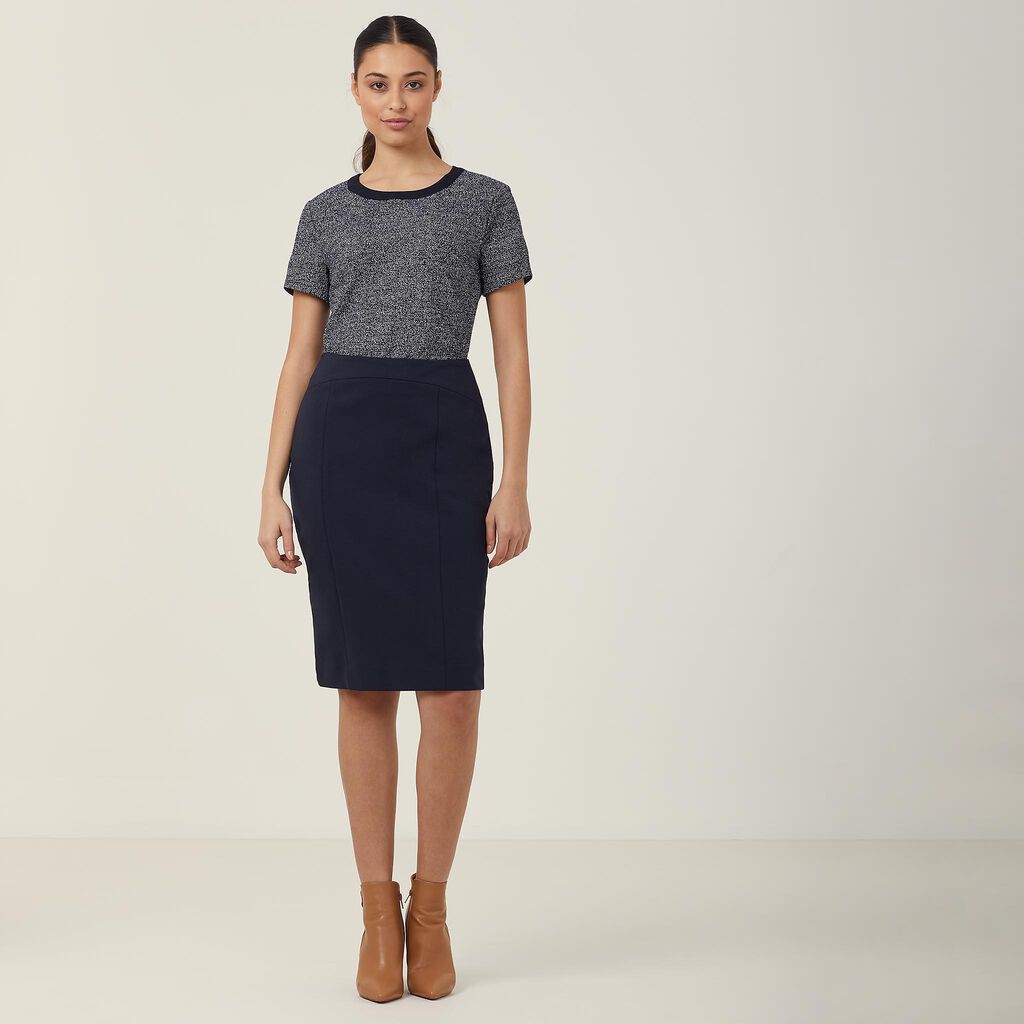 NNT CAT2JG Pencil Skirt - Navy - Alternative Front View