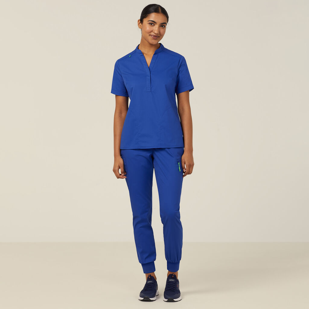 NNT CAT3W6 Next-Gen Antibacterial Active Westerman Jogger Scrub Pants - Cobalt Blue - Alternative Front View