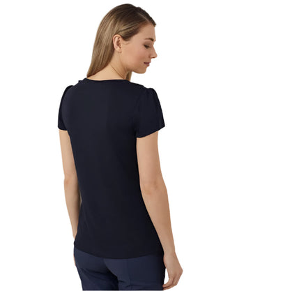 NNT CAT48H Matt Jersey Cap Sleeve Ruffle Neck T-Top