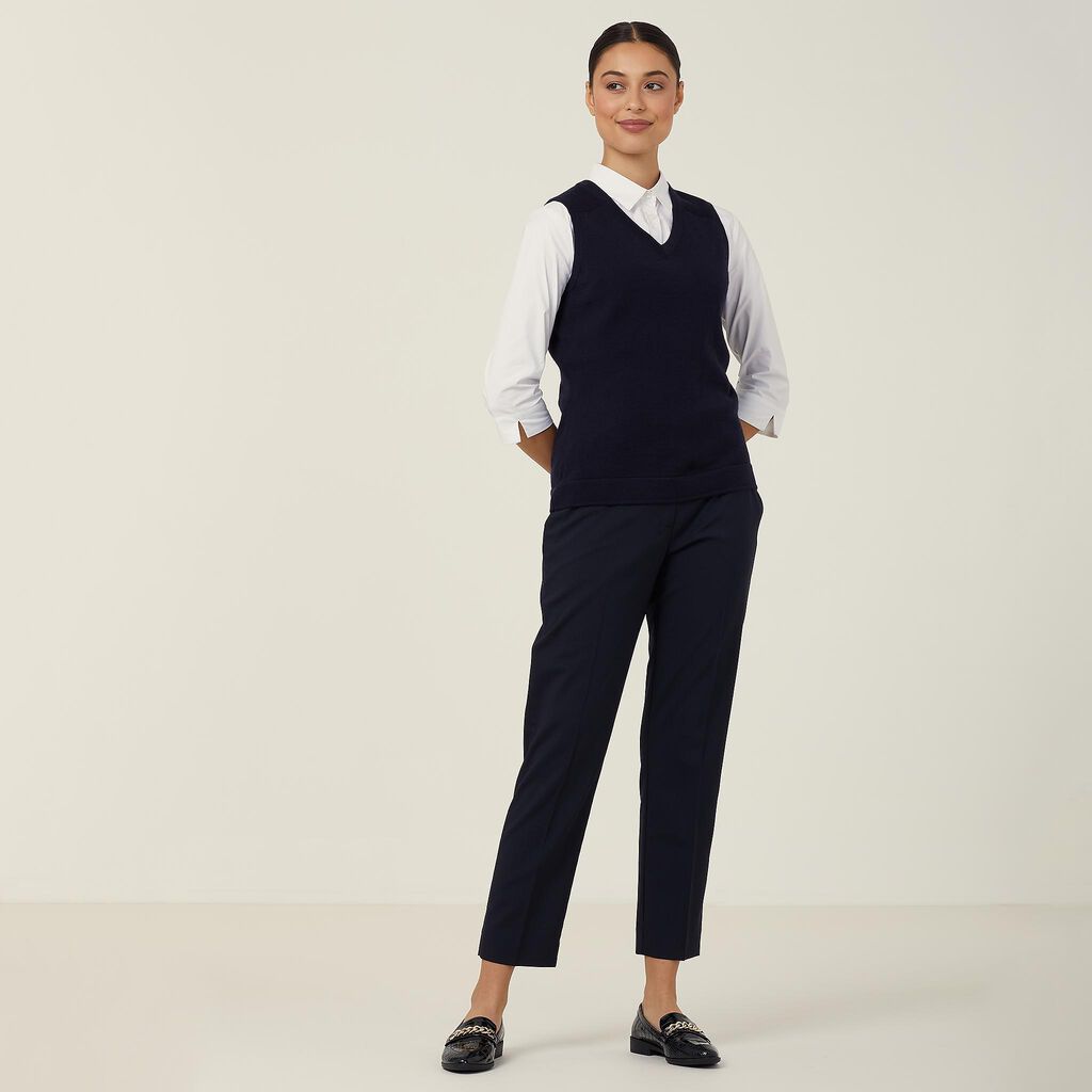 NNT CAT5AR Textu Panel Vest - Navy - Front View