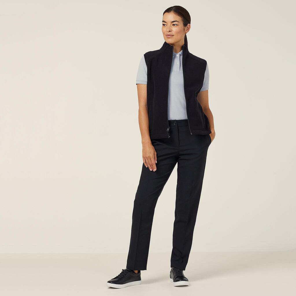 NNT CAT745 Ladies Zip Vest - Black - Alternative Front View