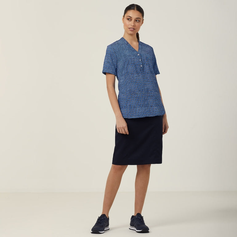 NNT CAT9R9 Short Sleeve Tunic - Navy/Blue - Alternative Front View