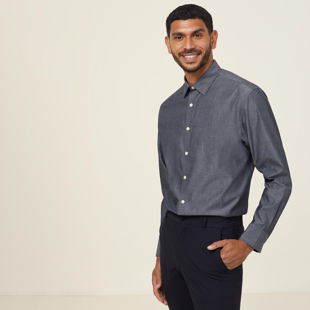 NNT CATJ2W Mens Chambray L/S Shirt