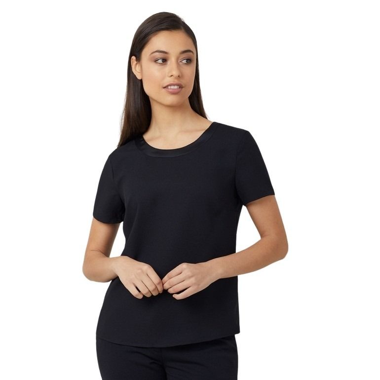 NNT CATU2N Satin Back Crepe S/S Top