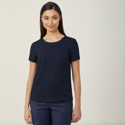 NNT CATU2N Satin Back Crepe S/S Top