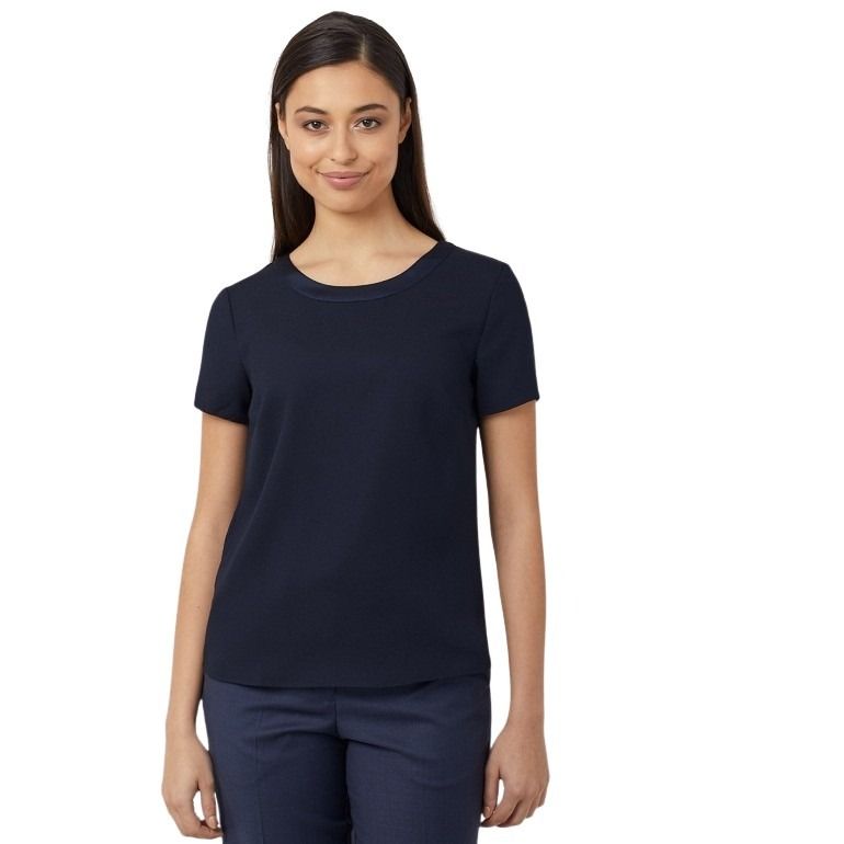 NNT CATU2N Satin Back Crepe S/S Top