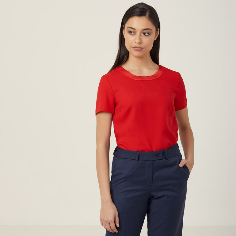 NNT CATU2N Satin Back Crepe S/S Top