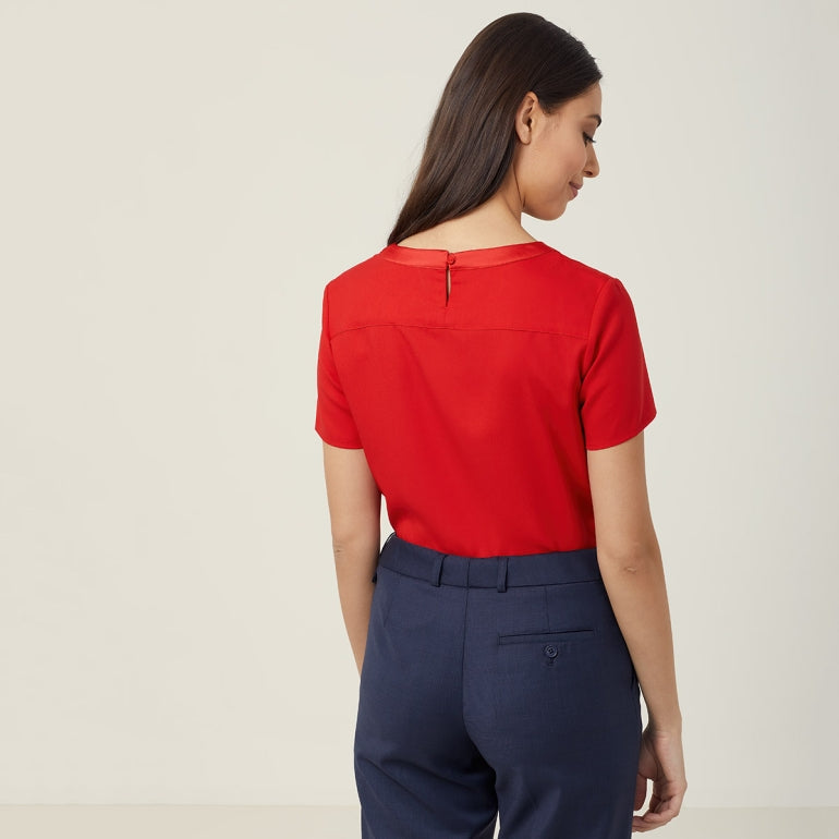 NNT CATU2N Satin Back Crepe S/S Top