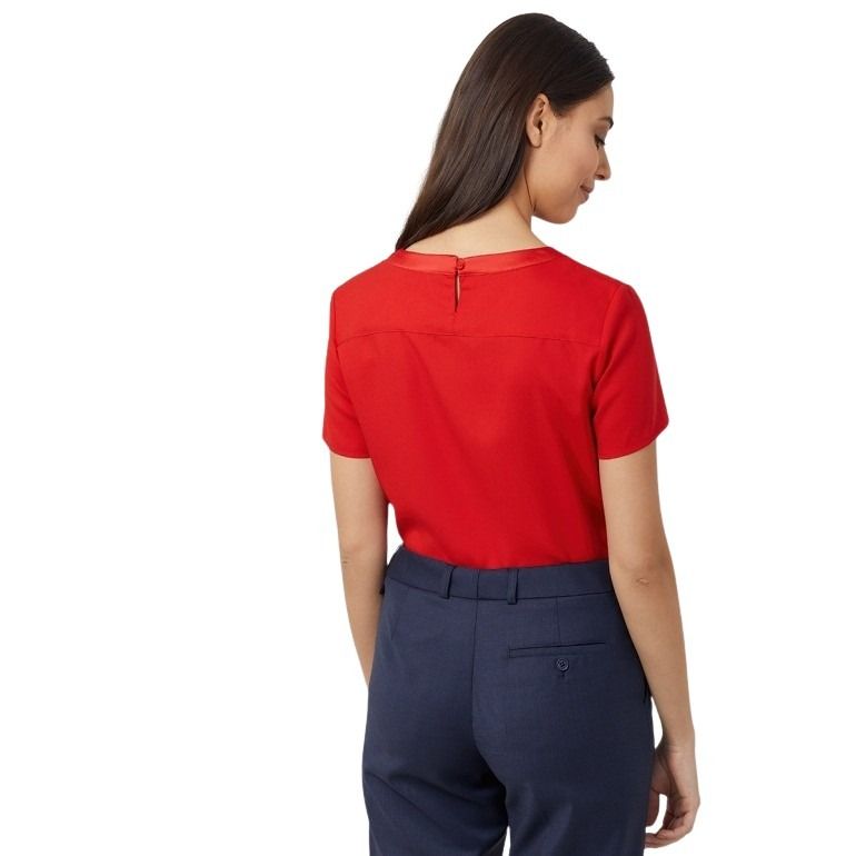 NNT CATU2N Satin Back Crepe S/S Top