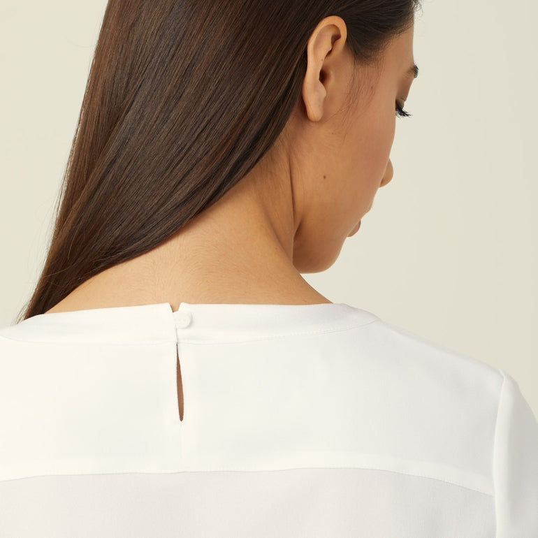 NNT CATU2N Satin Back Crepe S/S Top