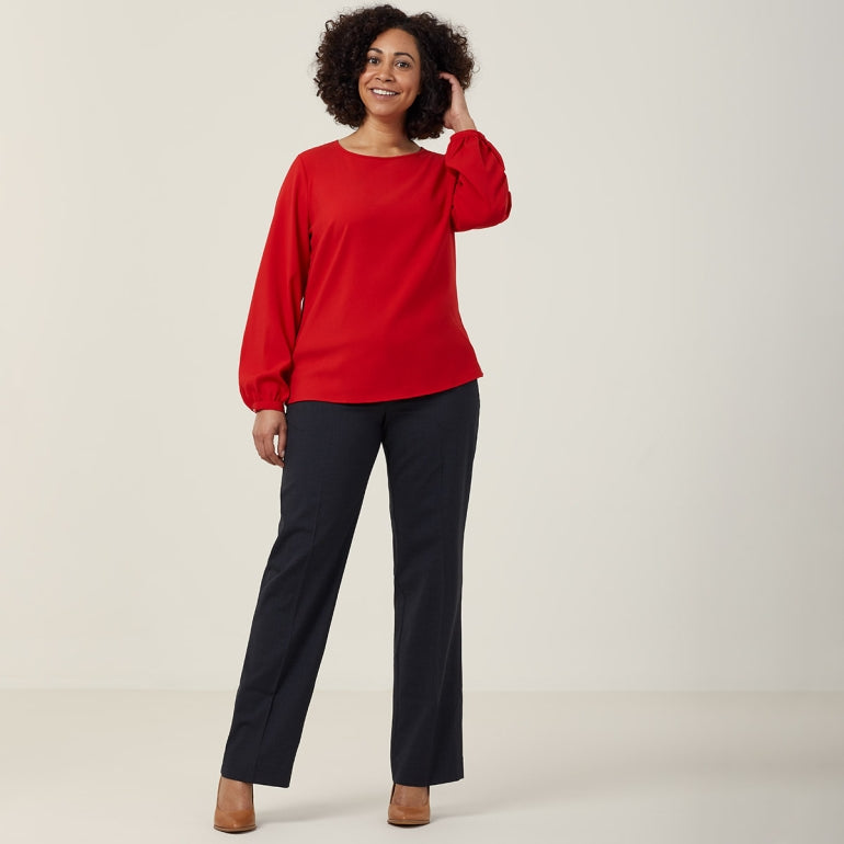 NNT CATUCM Long Sleeve Blouse - Red - Alternative Front View