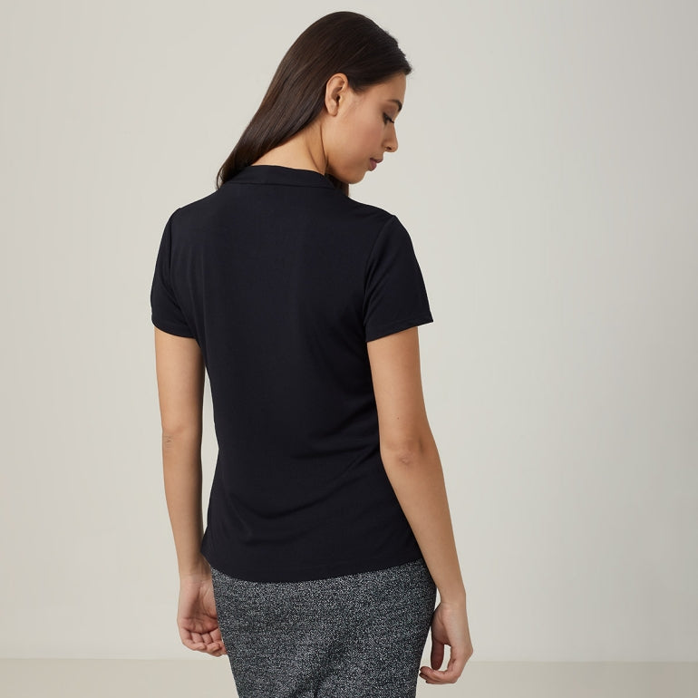 NNT CATUFS Matt Jersey Twist Neck S/S Top