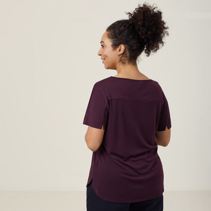 NNT CATUHN Matt Jersey Boat Neck Short Sleeve Top