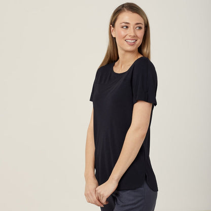 NNT CATUHN Matt Jersey Boat Neck Short Sleeve Top