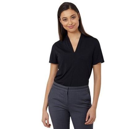 NNT CATUHP Matt Jersey V Neck Short Sleeve Top