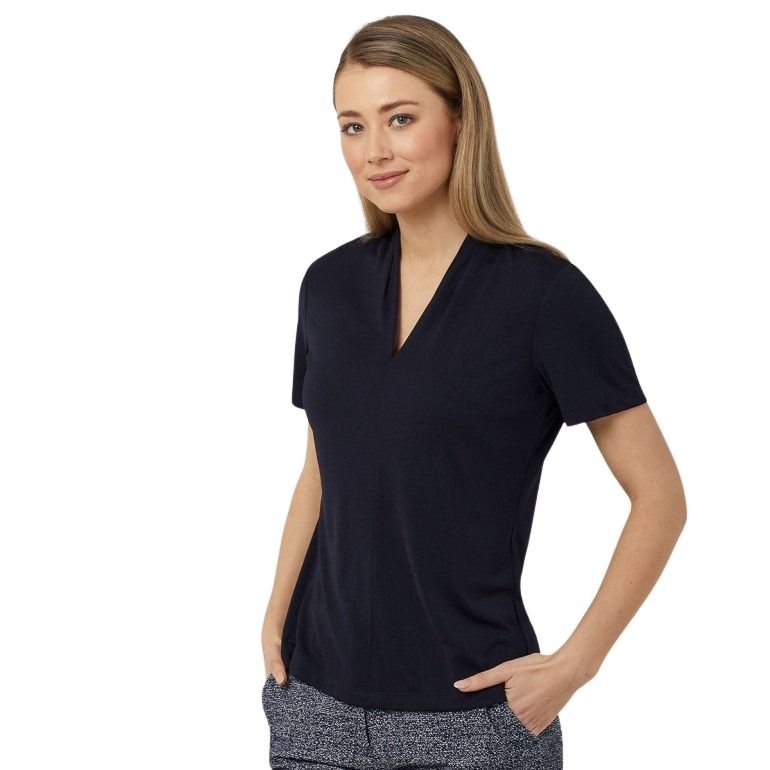 NNT CATUHP Matt Jersey V Neck Short Sleeve Top