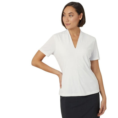 NNT CATUHP Matt Jersey V Neck Short Sleeve Top