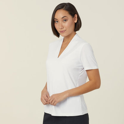 NNT CATUHP Matt Jersey V Neck Short Sleeve Top