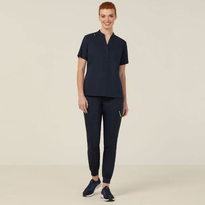 NNT CATUMM Next-Gen Antibacterial Active Blackburn Mandarin Collar Scrub Top