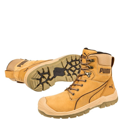 Wheat Zip Sided Puma 630727 Conquest Unisex Composite Safety Boots