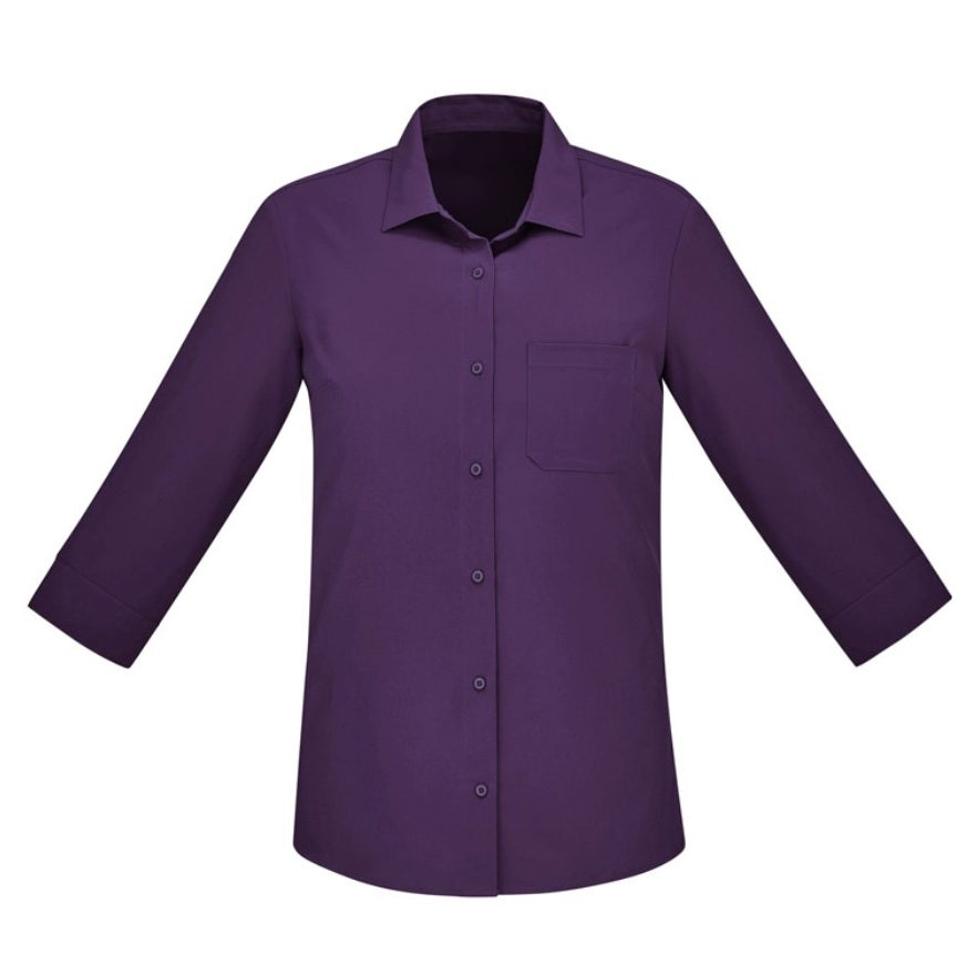 Biz Care CS951LT Womens Florence Plain 3/4 Sleeve Shirt