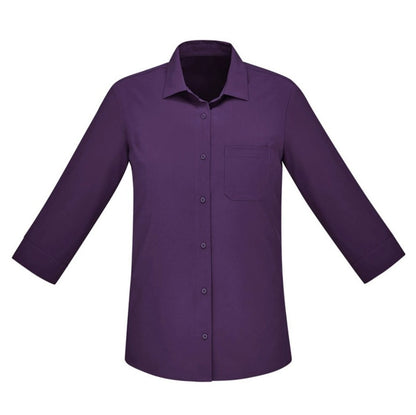 Biz Care CS951LT Womens Florence Plain 3/4 Sleeve Shirt
