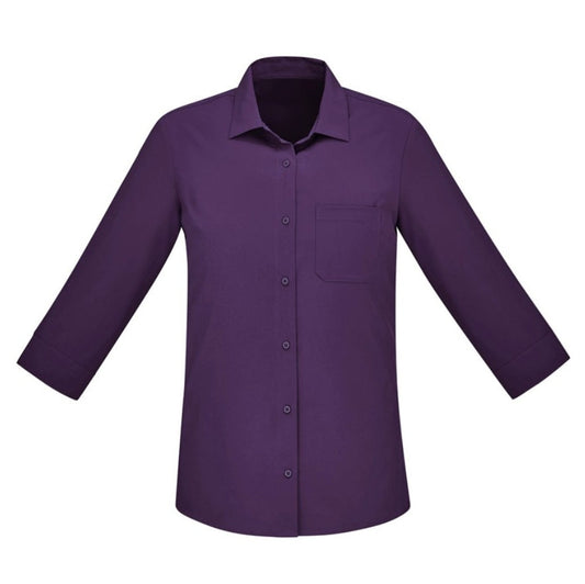Biz Care CS951LT Womens Florence Plain 3/4 Sleeve Shirt