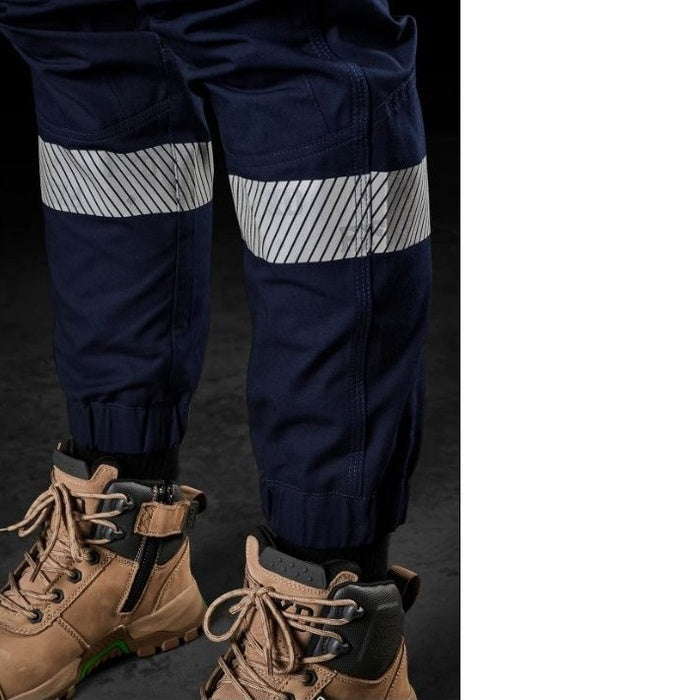 navy FXD WP-8WT Womens Taped Stretch Ripstop Work Pants cuff view