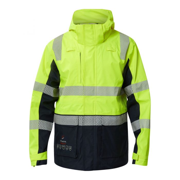 FlameBuster FJV032 FR HiVis Wet Weather 3-in-1 Segmented Reflective Jacket